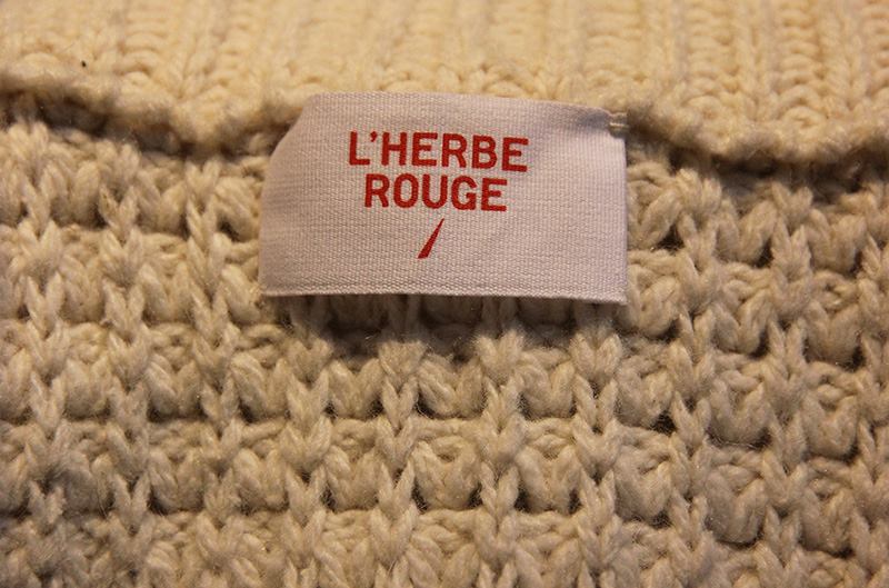 Détail étiquette l'Herbe Rouge