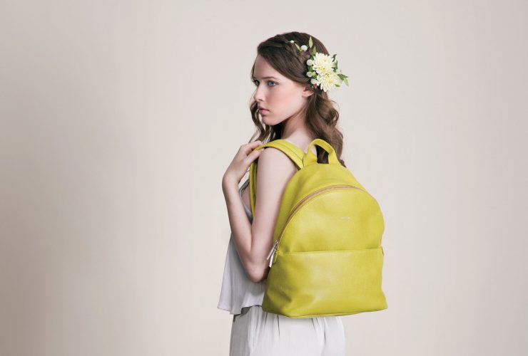 Matt and Nat vegan yellow backpack