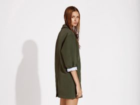 Ecoalf Paris Boyfriend Bonded Trench Kaki