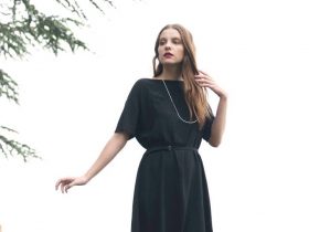 Outsider T-shirt dress Black Organic