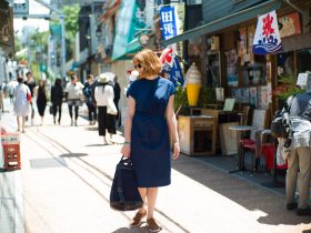 Look Blue Dress Indigo Tokyo Holidays