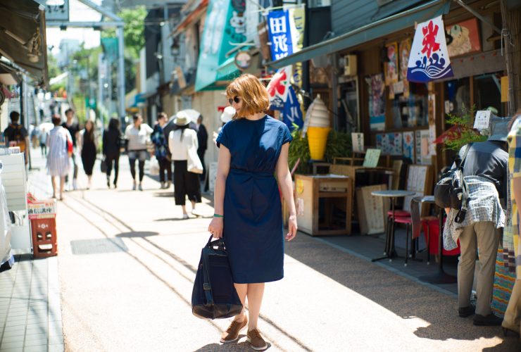 Look Blue Dress Indigo Tokyo Holidays