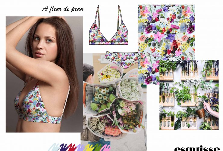 Esquisse inspiration moodboard SS17 flower a fleur de peau