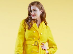 Vaute Couture Lisa waxed canvas yellow vegan