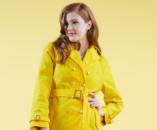 Vaute Couture Lisa waxed canvas yellow vegan