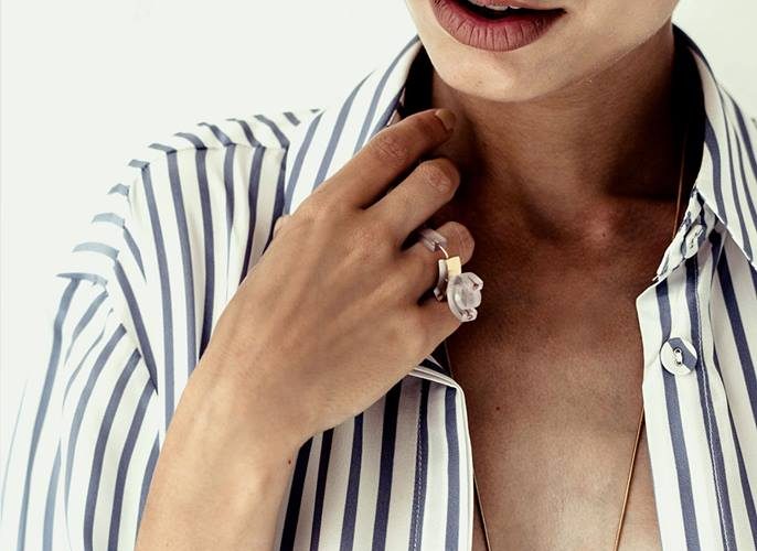 EA Burns Sphinx Necklace Rhodoid made in UK