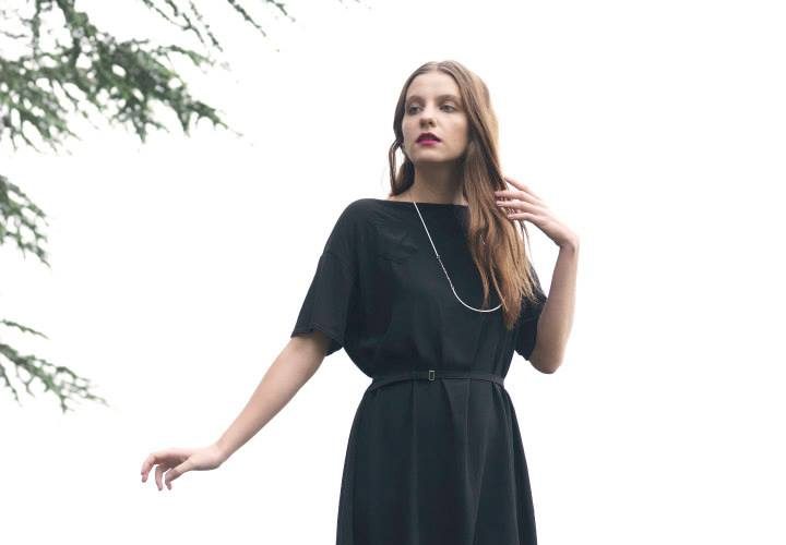 Outsider T-shirt dress Black Organic