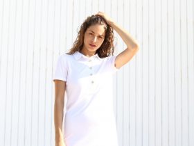 Constant Simplicity Polo Dress white bamboo organic