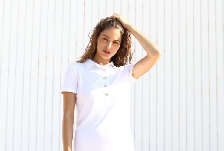 Constant Simplicity Polo Dress white bamboo organic