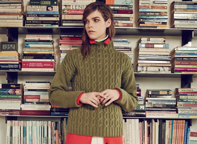 Organic by John Patrick Pistachio Cable Knit