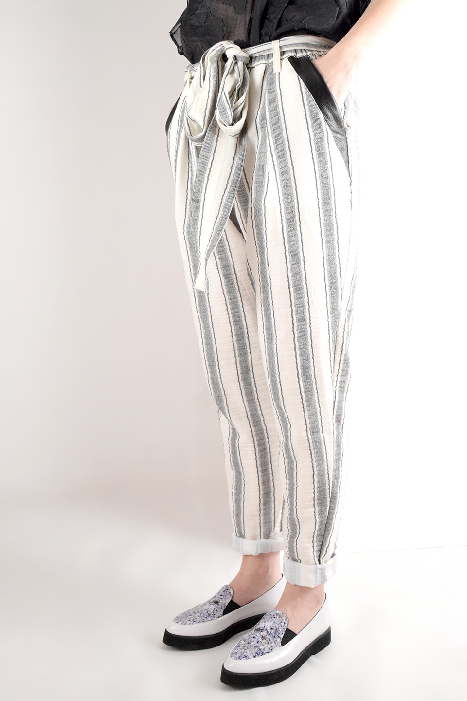 Eple and Mel Pants Berbere rayures SS16 made in France