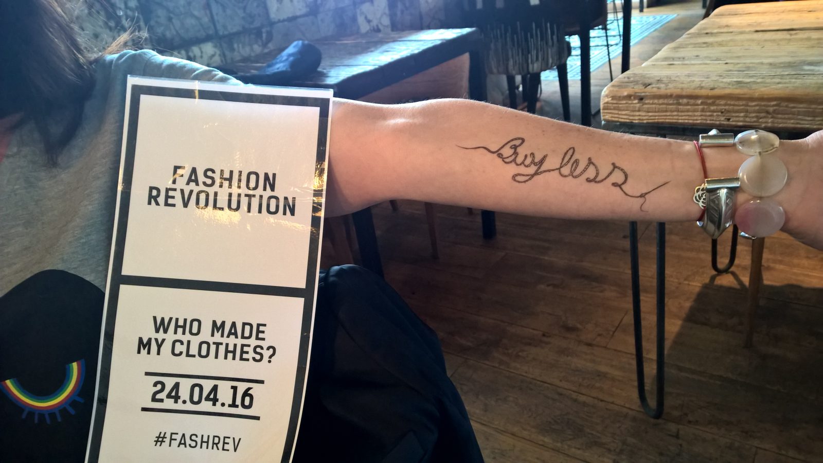 Fashion Revolution Party 2016 tatouages éphémères