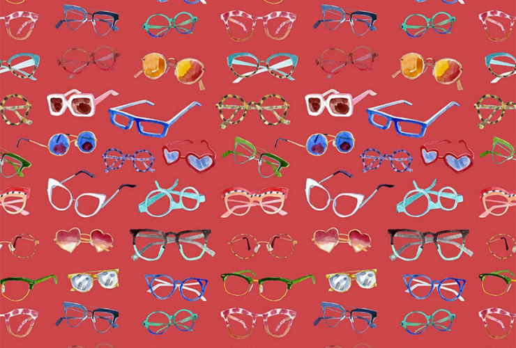 Bleu tango lunettes motif collection SS19